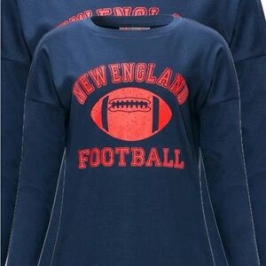 Women’s Navy Blue Football Graphic Sweatshirt
